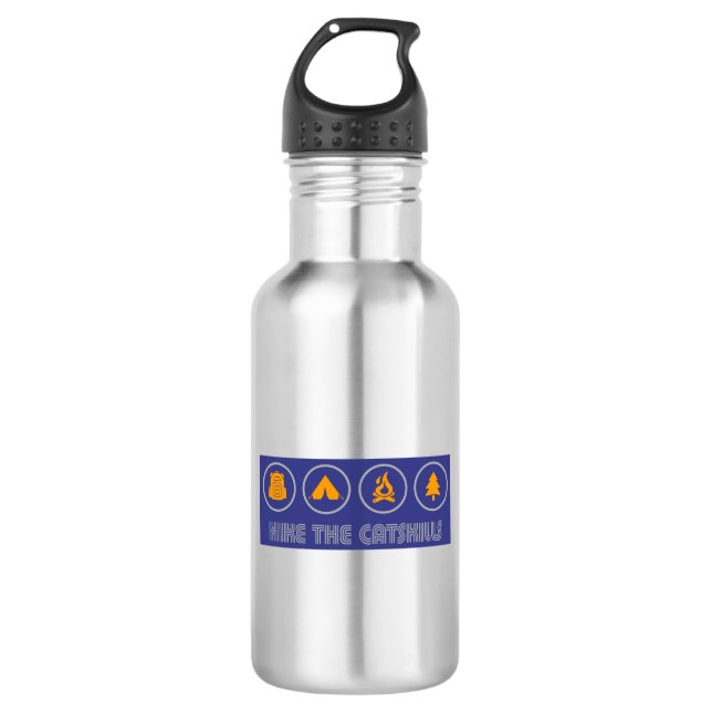 Hike The Catskills New York Stainless Steel Water Bottle (Front)
