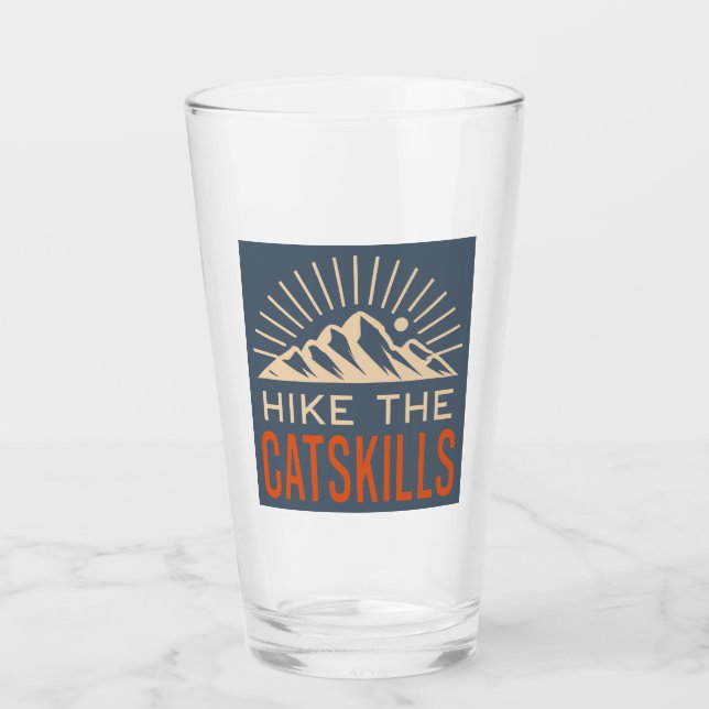 Hike The Catskills New York Sunburst Glass (Front)
