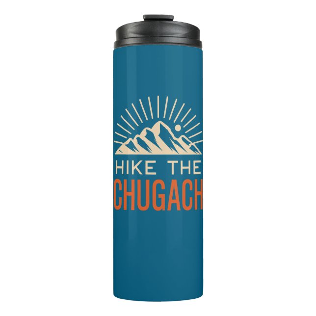 Hike The Chugach Mountains Sunburst Thermal Tumbler (Front)