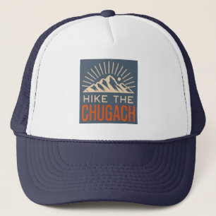 Hike The Chugach Mountains Sunburst Trucker Hat