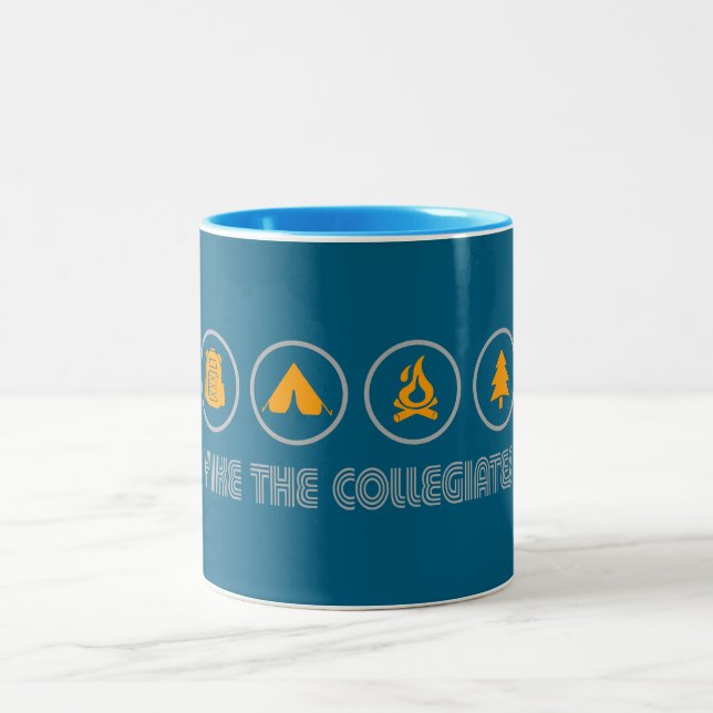 Hike The Collegiate Mountains Colorado Two-Tone Coffee Mug (Center)