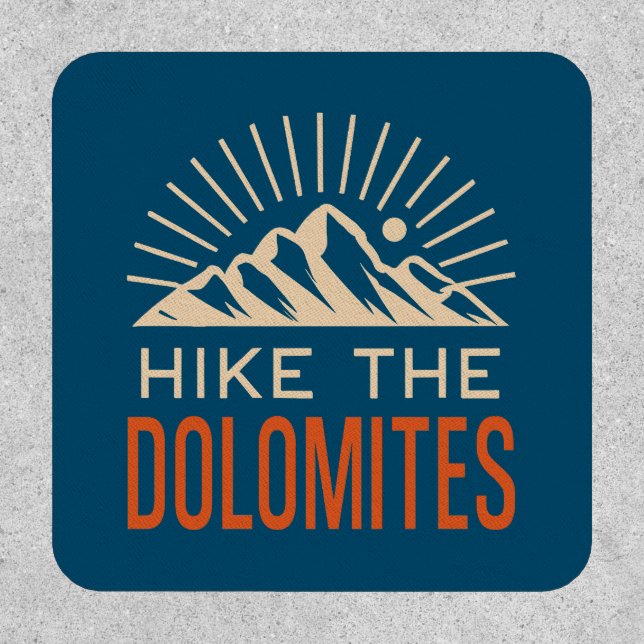 Hike The Dolomites Italy Sunburst Patch (Front)