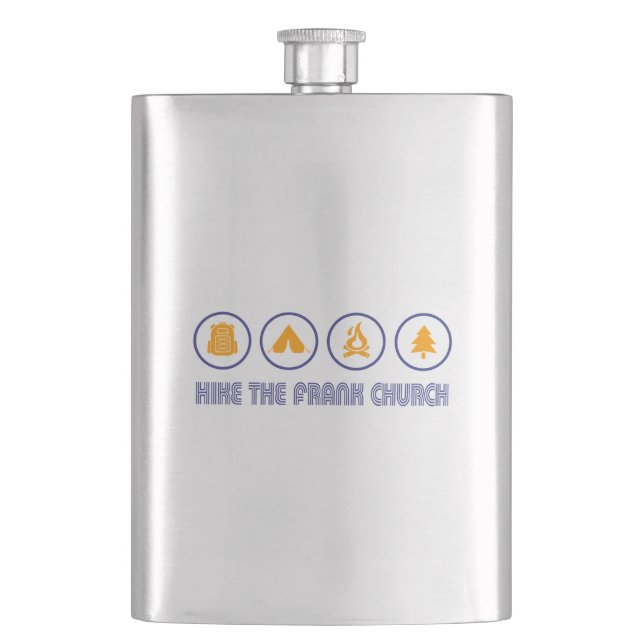 Hike The Frank Church Wilderness Idaho Flask (Front)