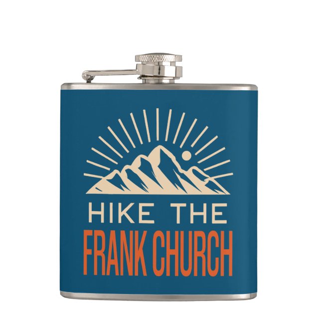 Hike The Frank Church Wilderness Idaho Sunburst Flask (Front)