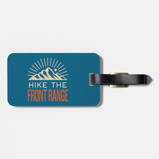 Hike The Front Range Sunburst Luggage Tag (Back Horizontal)