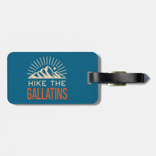 Hike The Gallatin Mountains Sunburst Luggage Tag