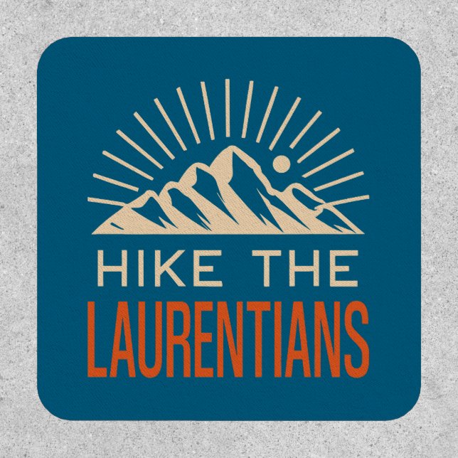 Hike The Laurentian Mountains Quebec Sunburst Patch (Front)