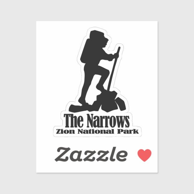 Hike - The Narrows - Zion National Park - Utah  Sticker (Sheet)