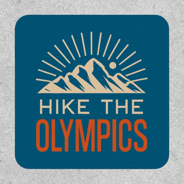 Hike The Olympic Mountains Washington Sunburst Patch (Front)
