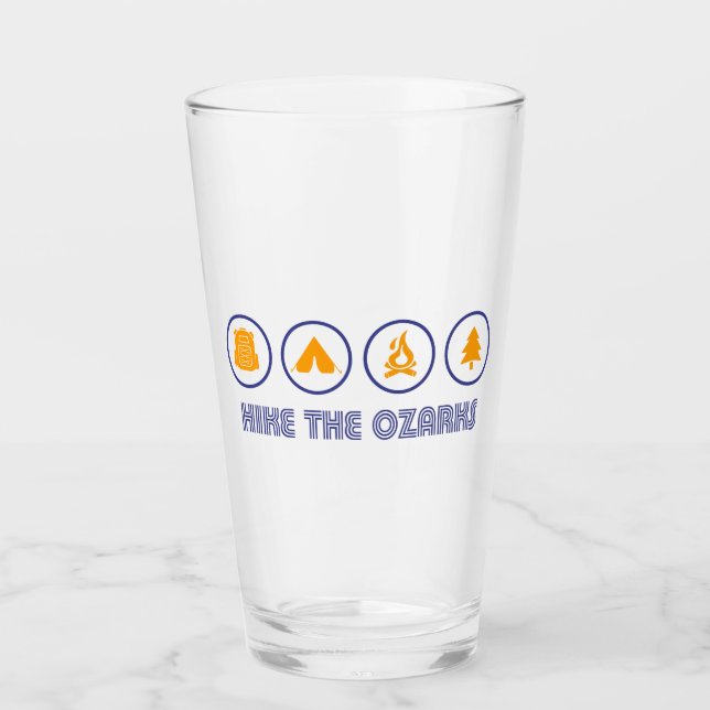 Hike The Ozarks Glass (Front)