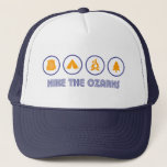 Hike The Ozarks Trucker Hat<br><div class="desc">Rugged beauty,  stunning vistas,  secluded cabins,  sparkling rivers and waterfalls,  fish-filled lakes,  hiking and biking trails,  and awe-inspiring caverns. The Ozarks of Arkansas,  Oklahoma,  and Missouri have it all!</div>