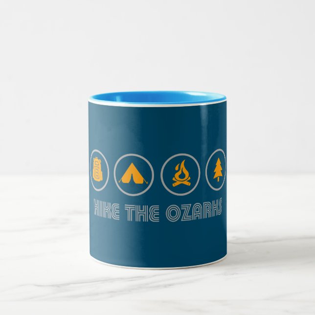 Hike The Ozarks Two-Tone Coffee Mug (Center)