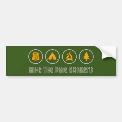 Hike The Pine Barrens New Jersey Bumper Sticker