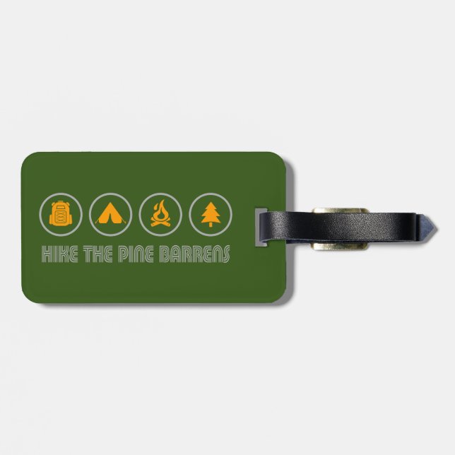 Hike The Pine Barrens New Jersey Luggage Tag (Back Horizontal)