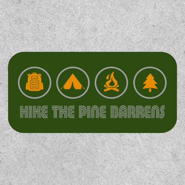 Hike The Pine Barrens New Jersey Patch (Front)