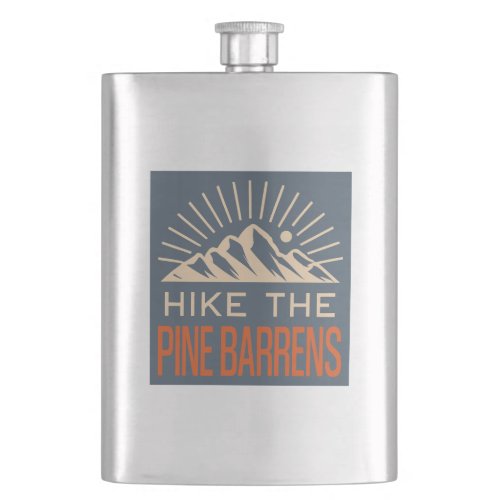 Hike The Pine Barrens New Jersey Sunburst Flask
