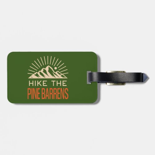 Hike The Pine Barrens New Jersey Sunburst Luggage Tag