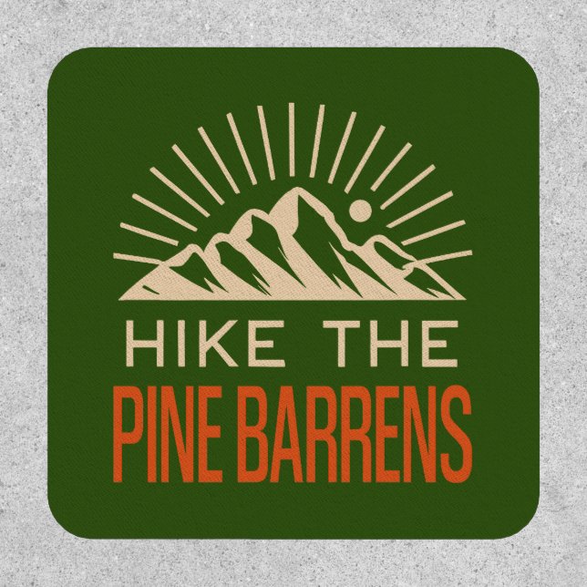 Hike The Pine Barrens New Jersey Sunburst Patch (Front)