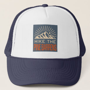 Hike The Pine Barrens New Jersey Sunburst Trucker Hat