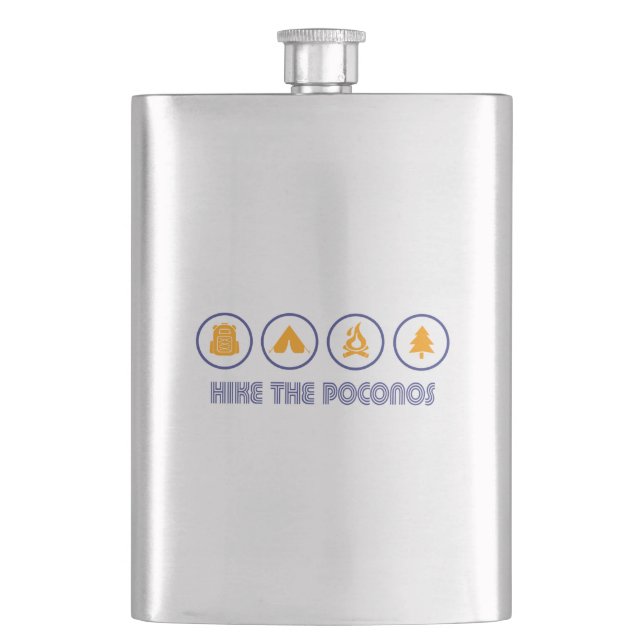 Hike The Poconos Flask (Front)