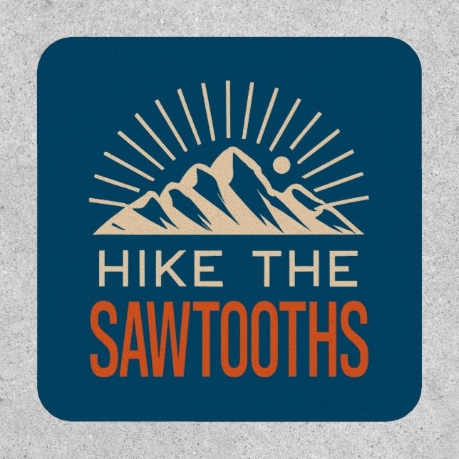 Hike The Sawtooths Idaho Sunburst Patch (Front)