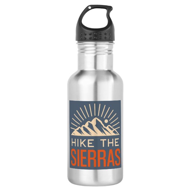 Hike The Sierras California Sunburst Stainless Steel Water Bottle (Front)
