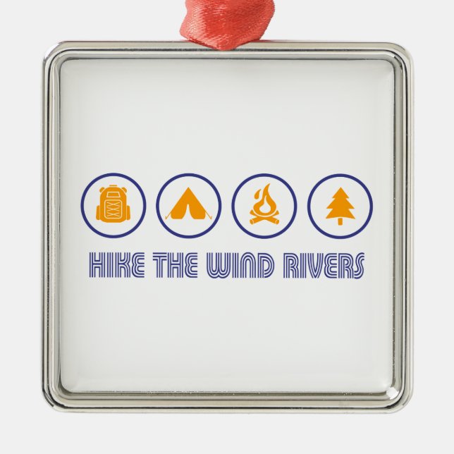 Hike The Wind River Mountain Range Metal Ornament (Front)
