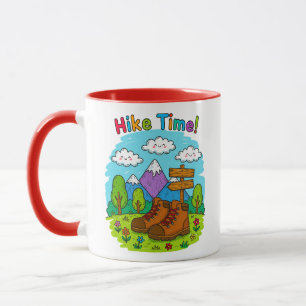 Hike Time Kids Crayon Adventure Art Mug