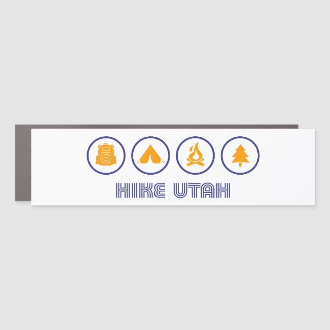 Hike Utah Car Magnet (Front)