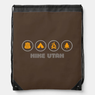 Hike Utah Drawstring Bag