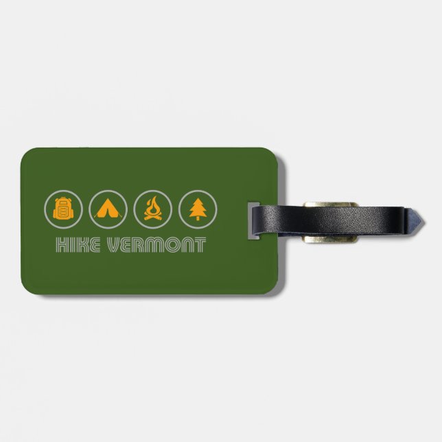 Hike Vermont Luggage Tag (Back Horizontal)