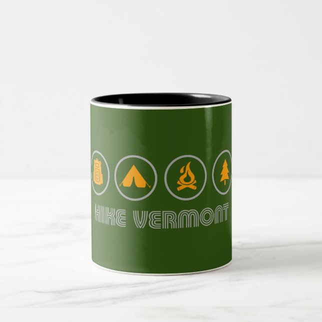 Hike Vermont Two-Tone Coffee Mug (Center)