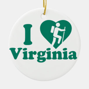 Hike Virginia Ceramic Ornament