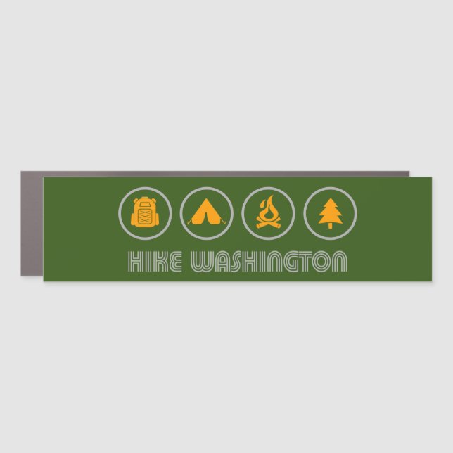 Hike Washington Car Magnet (Front)