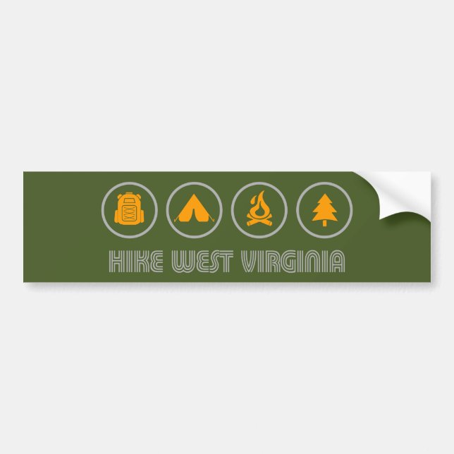 Hike West Virginia Bumper Sticker (Front)