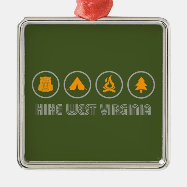 Hike West Virginia Metal Ornament (Front)
