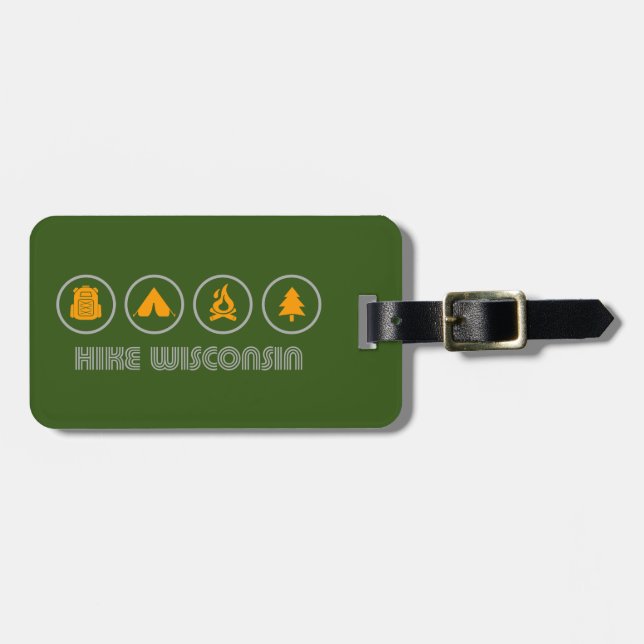 Hike Wisconsin Luggage Tag (Front Horizontal)