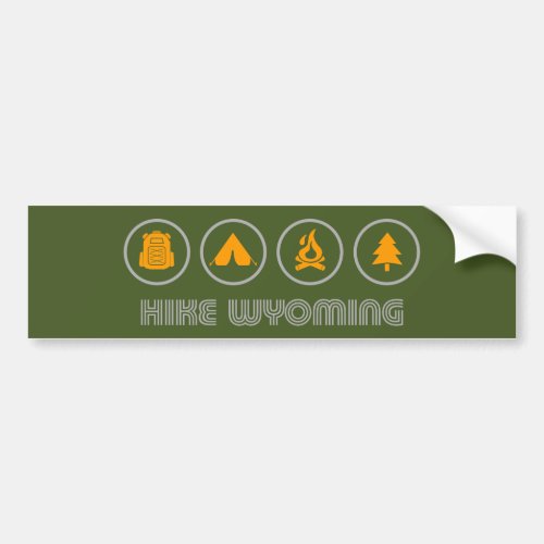 Hike Wyoming Bumper Sticker
