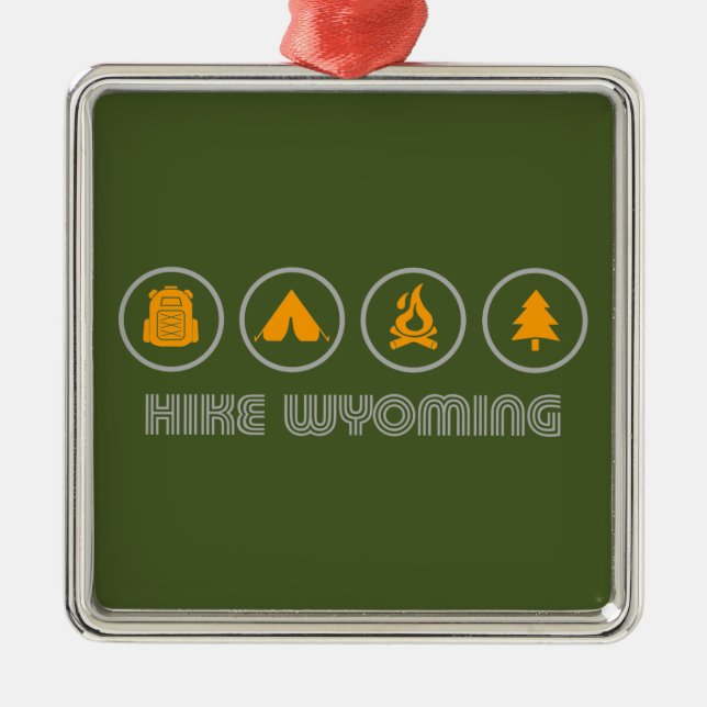 Hike Wyoming Metal Ornament (Front)
