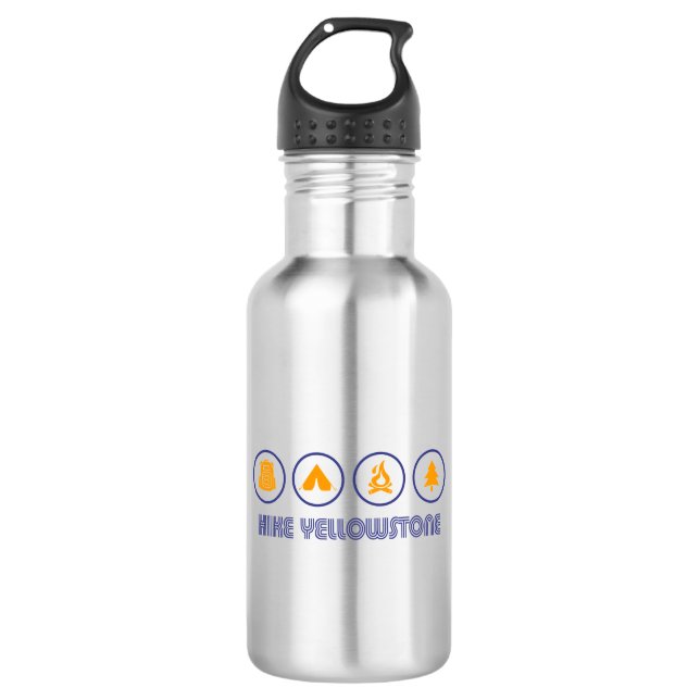 Hike Yellowstone Stainless Steel Water Bottle (Front)