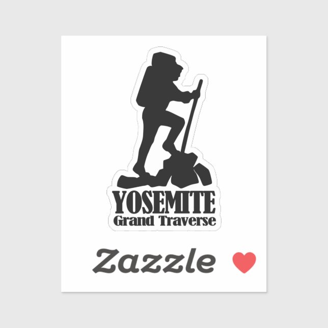 Hike - Yosemite Grand Traverse -  Sticker (Sheet)
