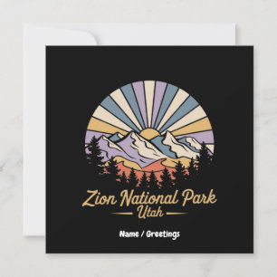 Hike Zion National Park Utah Explore Scenic Trails Invitation