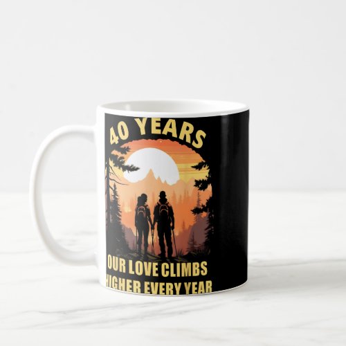 Hiker 40 Years Married Hike Gear Hiking Couple  Coffee Mug