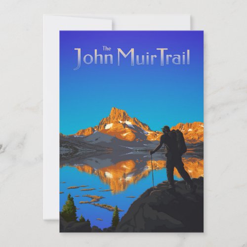Hiker and Banner Peak _ John Muir Trail _ Logo Holiday Card