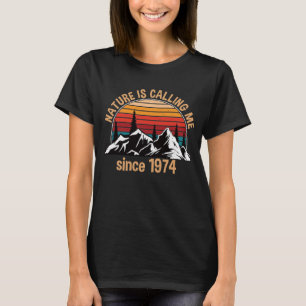 Hiker Birthday Gift 1974 T-Shirt
