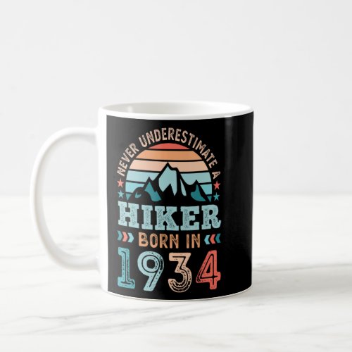 Hiker born in 1934 90th Birthday Hiking Hike  Coffee Mug