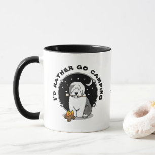 Hiker Camper Old English Sheepdog Dog Gray 1 Mug