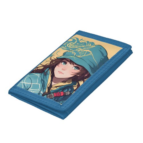 Hiker girl trifold wallet