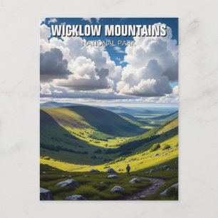 Hiker in Wicklow Mountains National Park Ireland Postcard