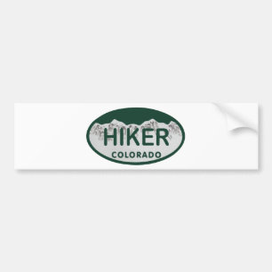 Hiker license oval bumper sticker